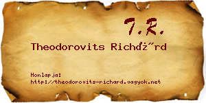 Theodorovits Richárd névjegykártya